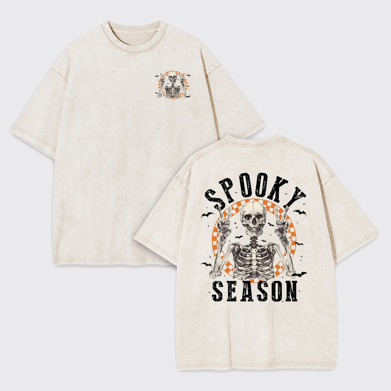 Fall Spooky Retro Halloween Garment-dye Tees