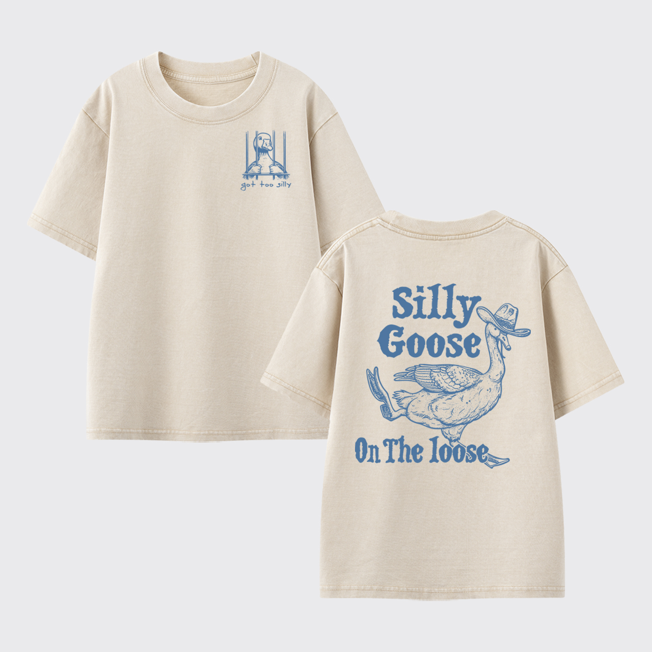 Silly Goose On The Lose Washed Toddler T-shirt