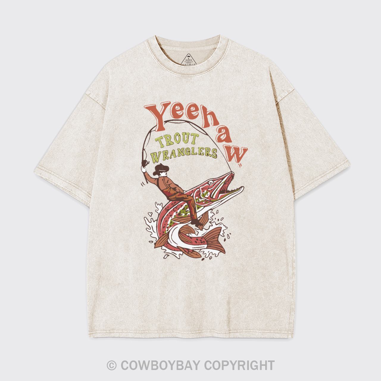 Wranglers Cowboy Fishing Club Garment-dye Tees