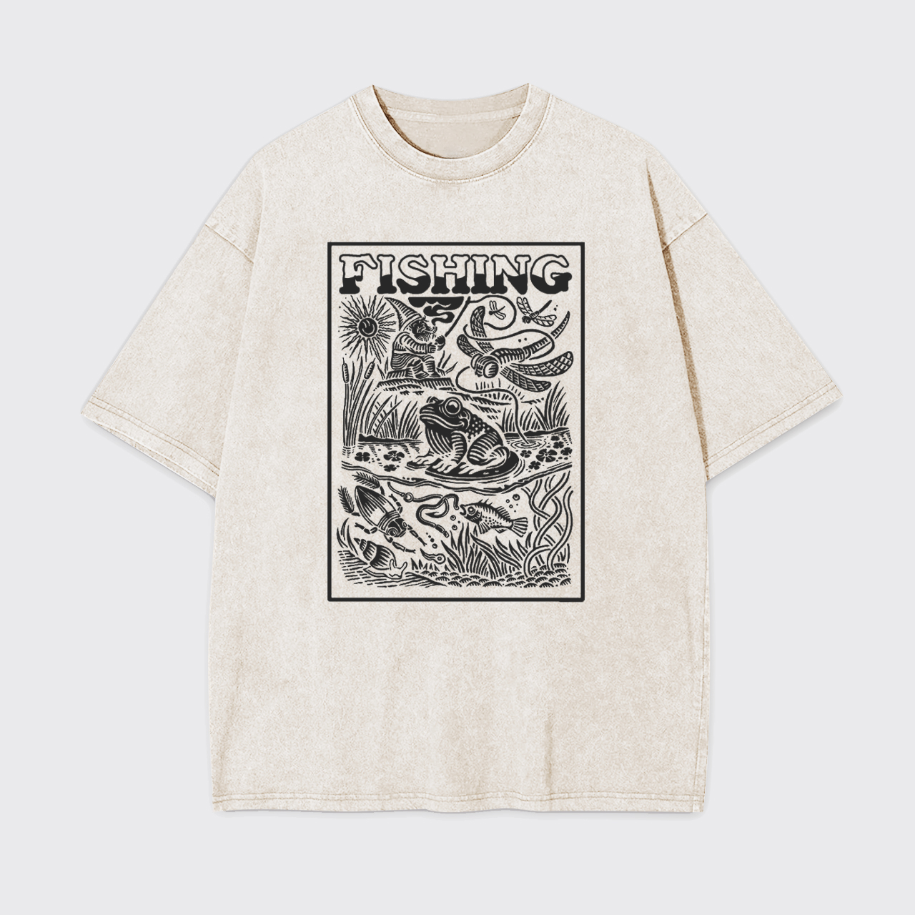 Rustic Fishing Adventure Garment-dye Tees