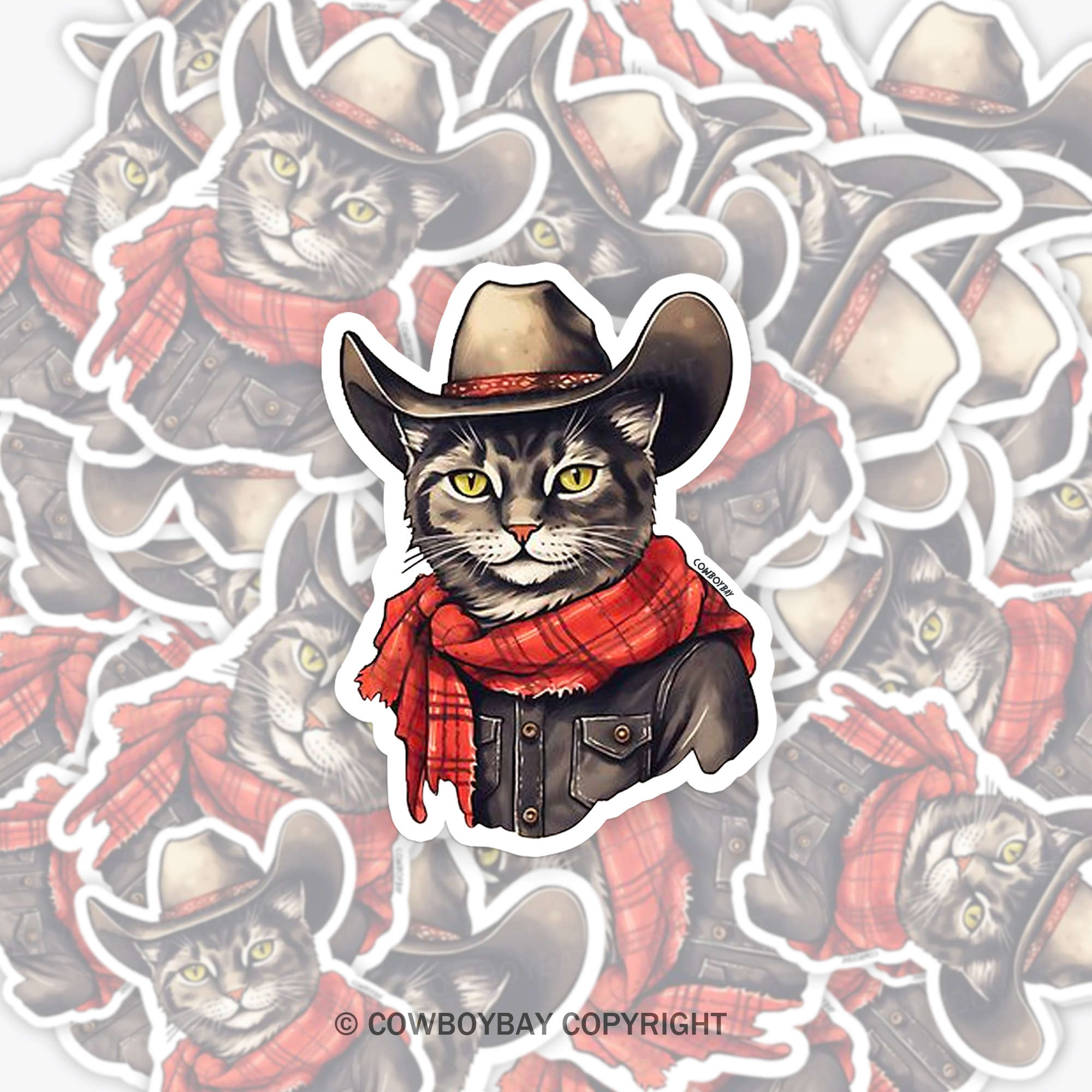 Cowboy Cat Sticker 
