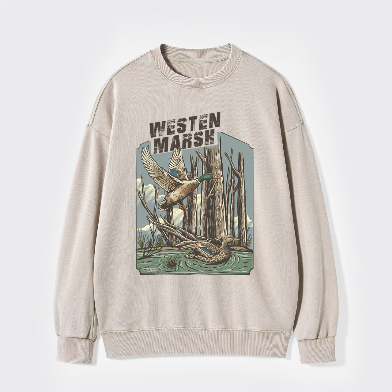 Western Marsh Wildlife Washed Sweatshirts
