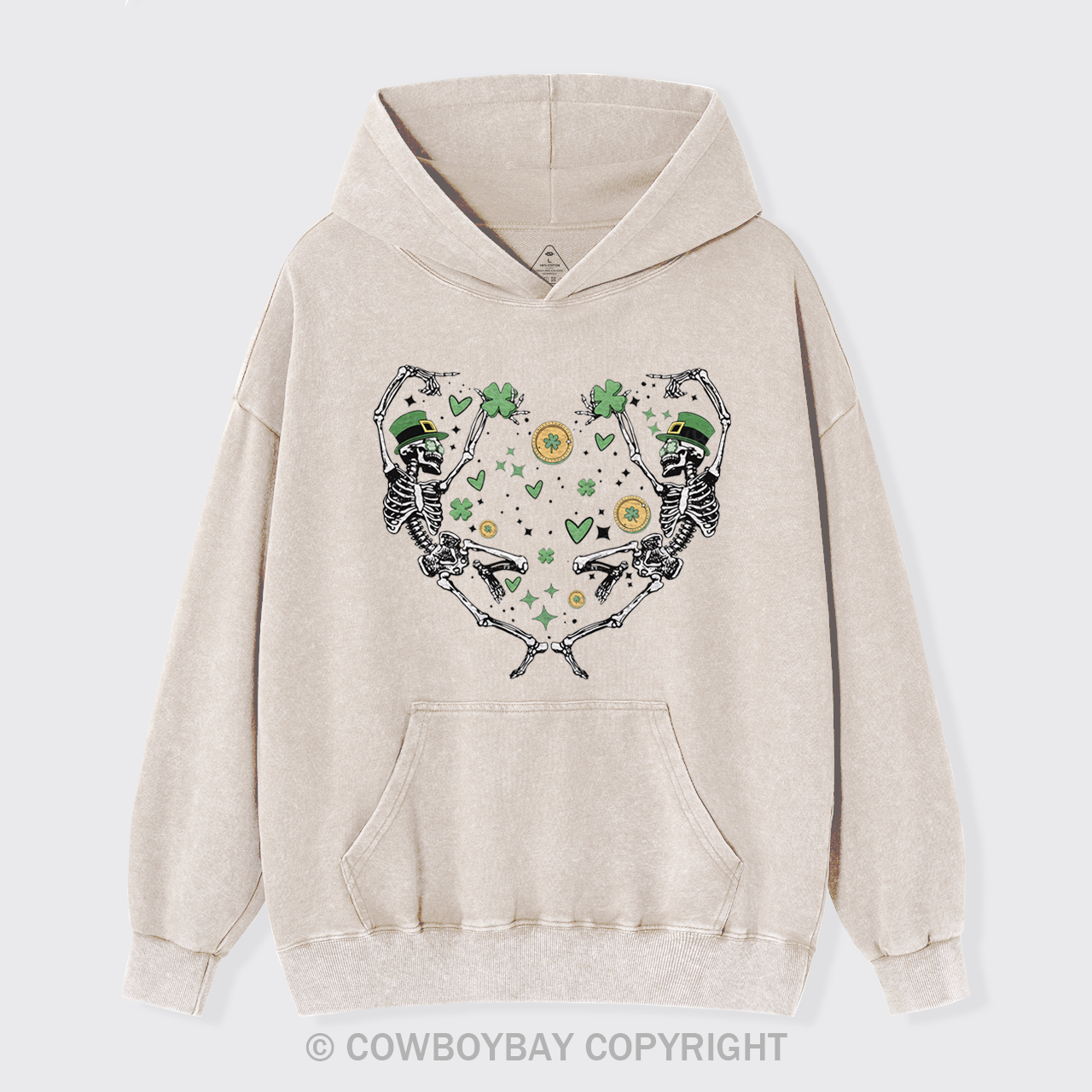 Dancing Skeleton Garment-Dye Hoodies