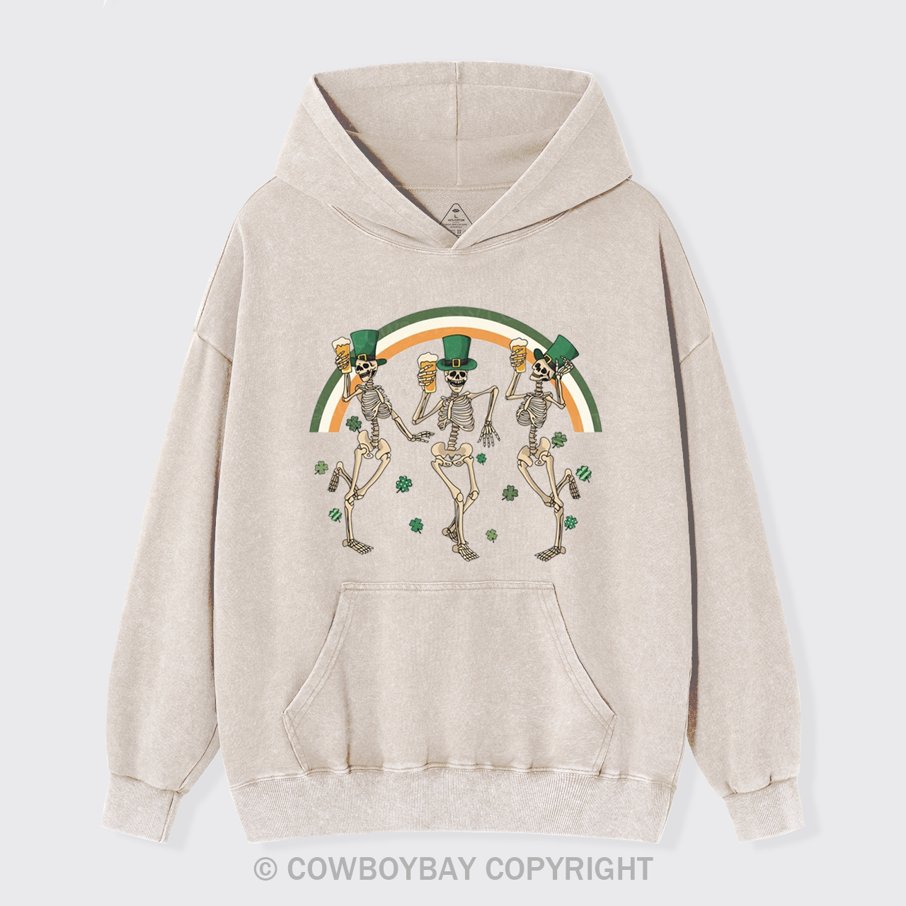 St. Patrick's Skeleton Garment-Dye Hoodies
