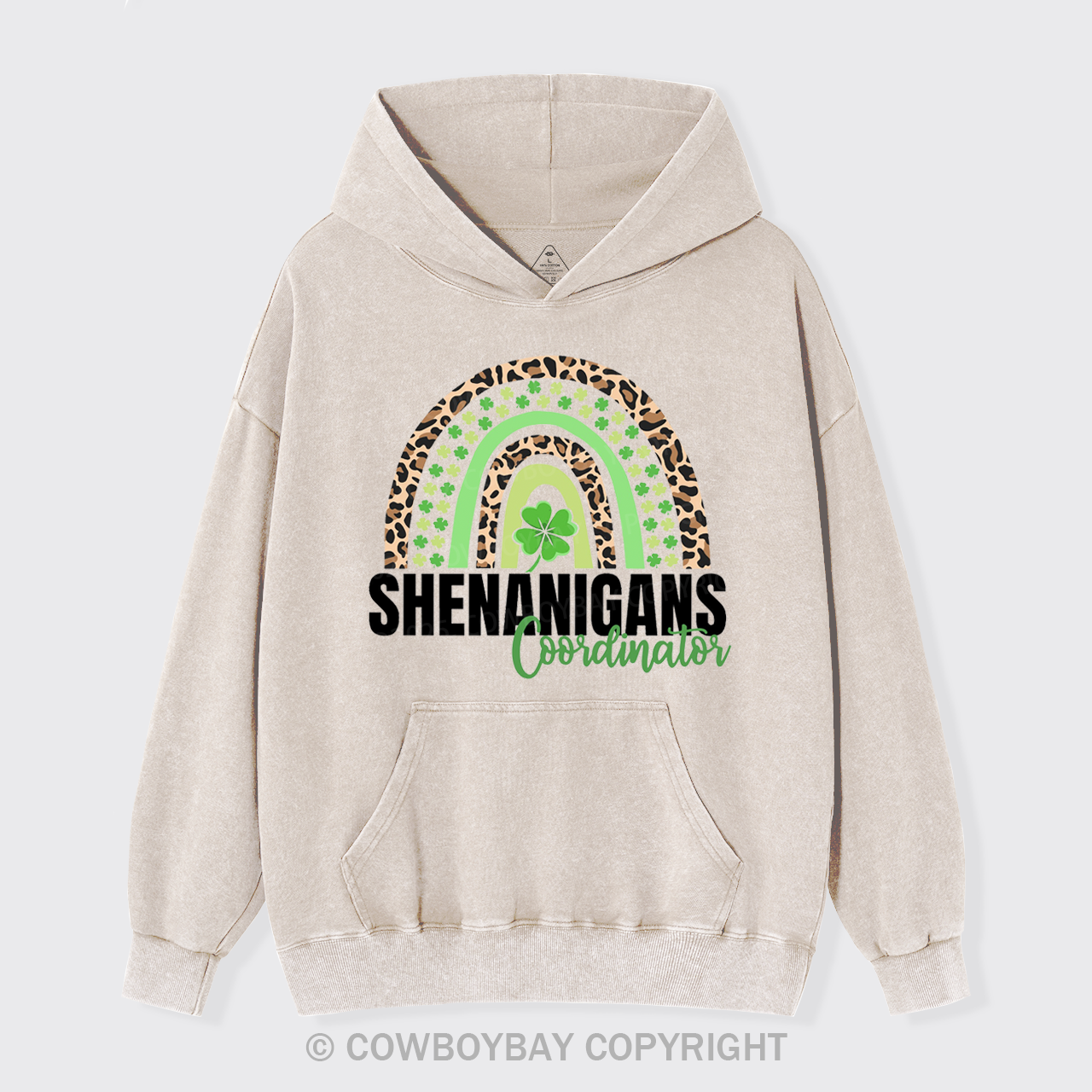 Happy Go Lucky,St Patrick's Day Garment-Dye Hoodies