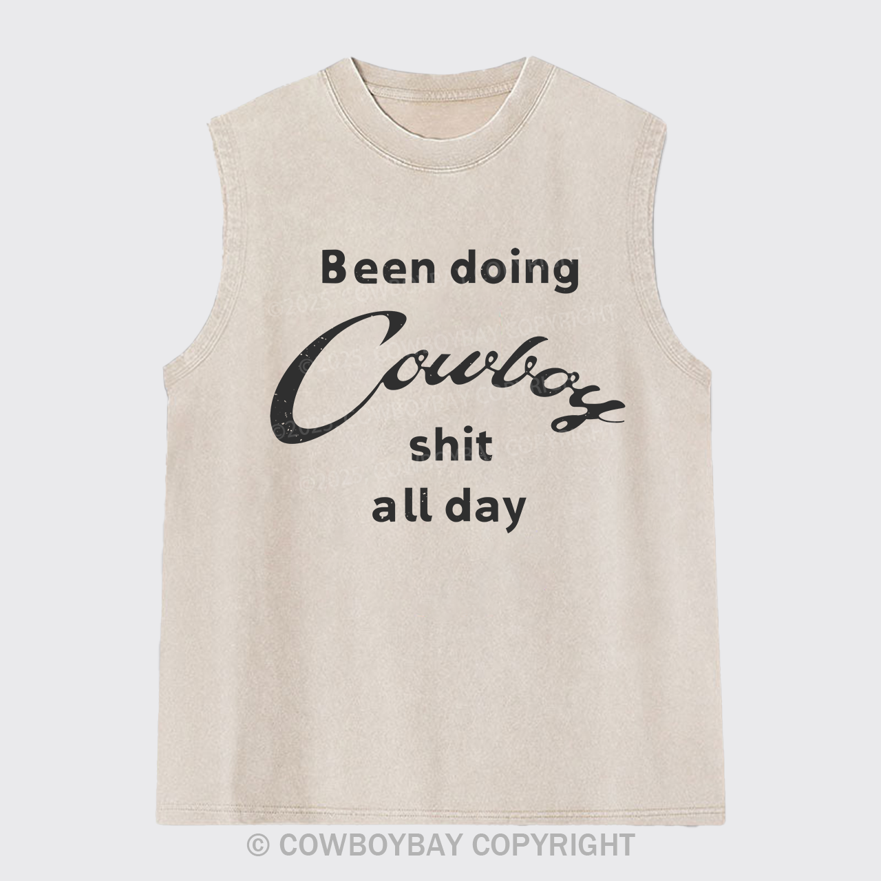 Been Doing Cowboy Shit All Day Washed Tanks