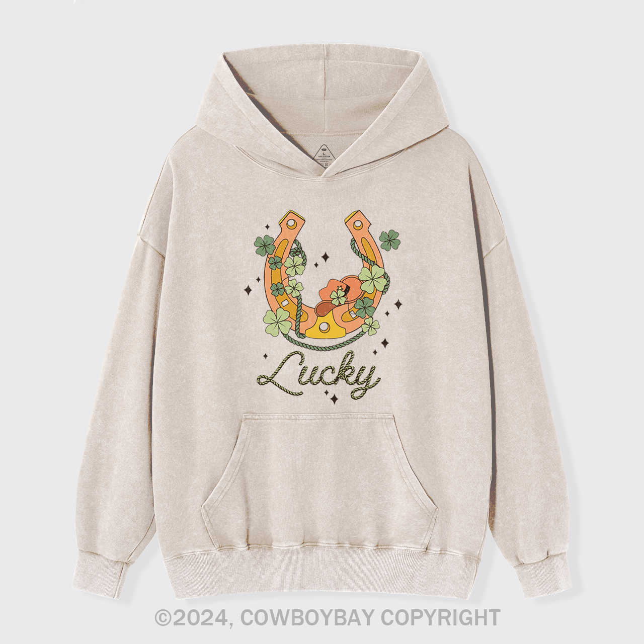 Lucky Saddle Garment-Dye Hoodies