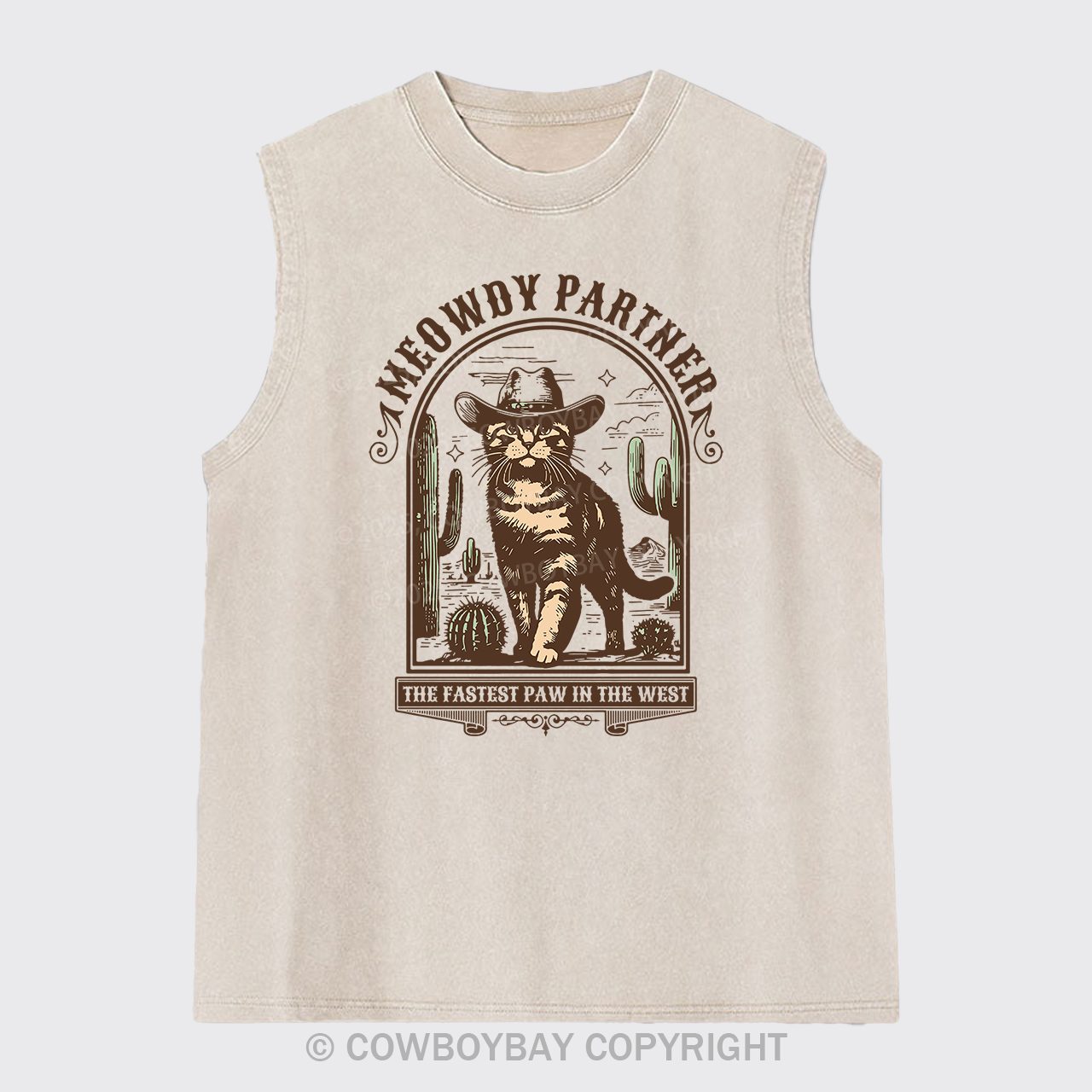 Meowdy Partner Cat Washed Tanks