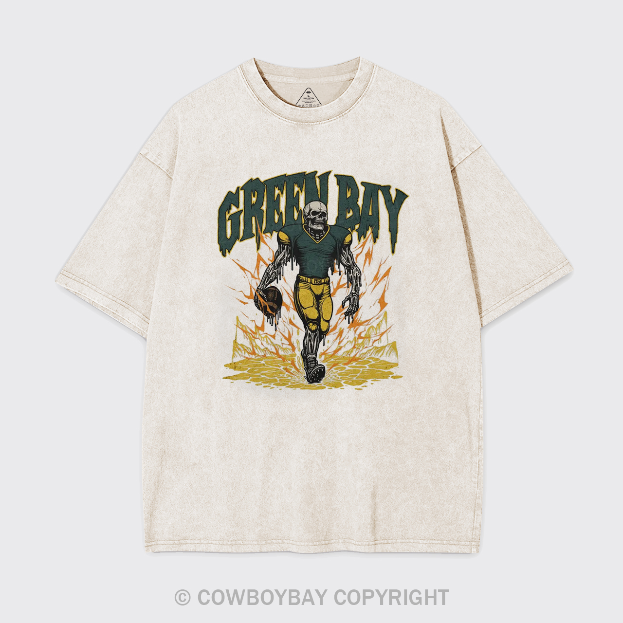 Vintage Skeleton Football Garment-dye Tees