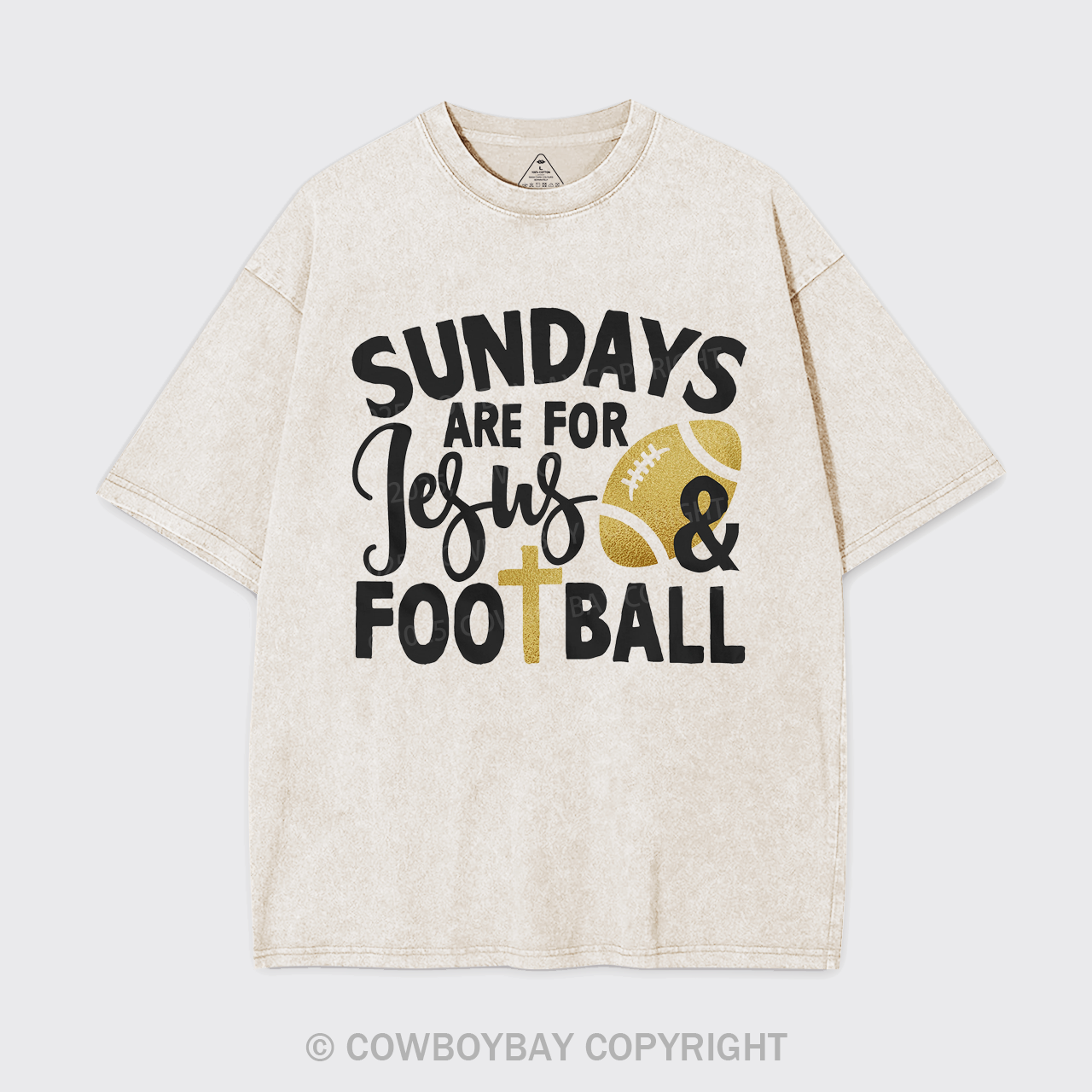 Sundays Are For Jesus & Football Garment-dye Tees