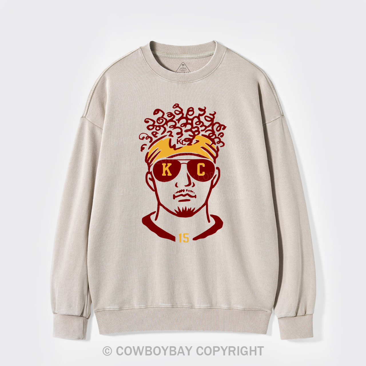 Funny KC Football Washed Sweatshirts