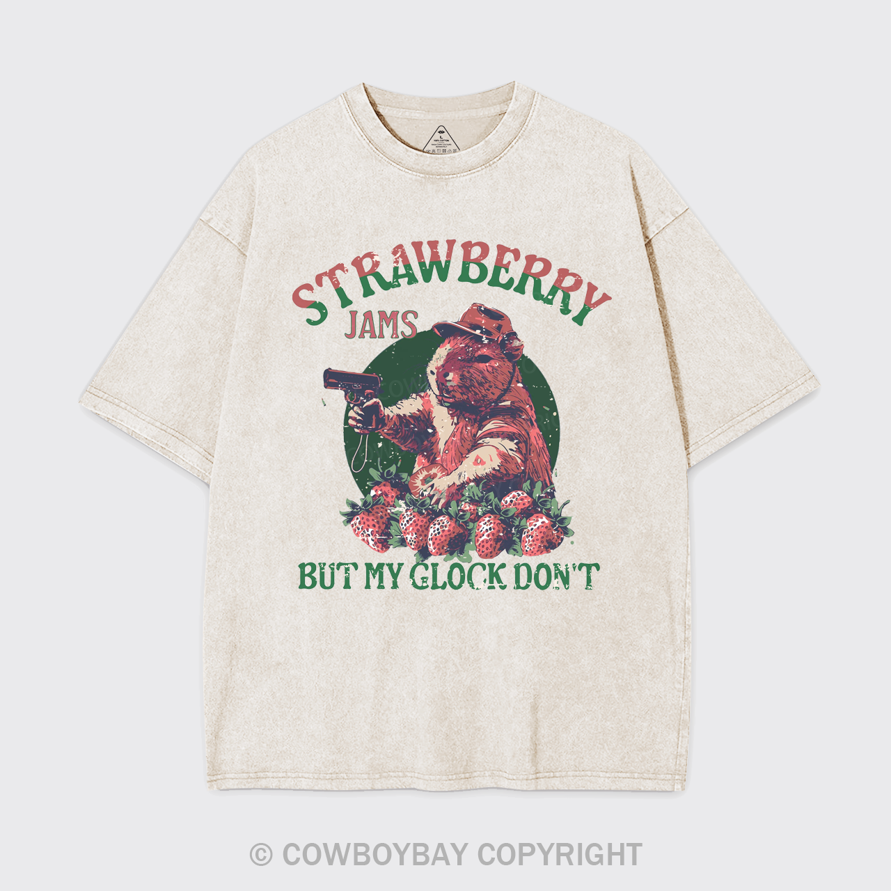 Strawberry Jams But My Glock Don't Garment-dye Tees
