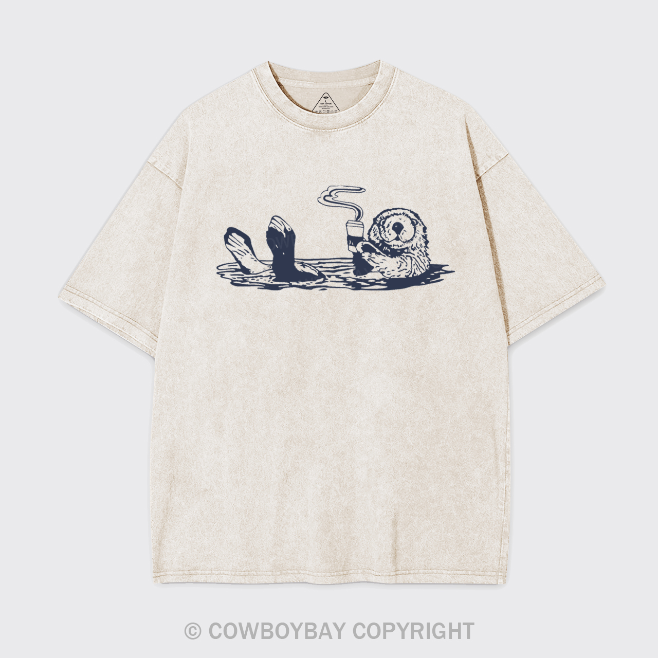 Otters Drink Coffee Garment-dye Tees