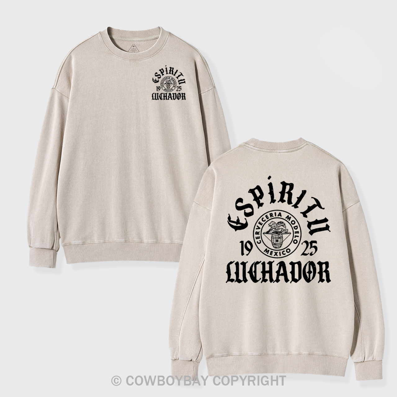 Espiritu Luchador Washed Sweatshirts