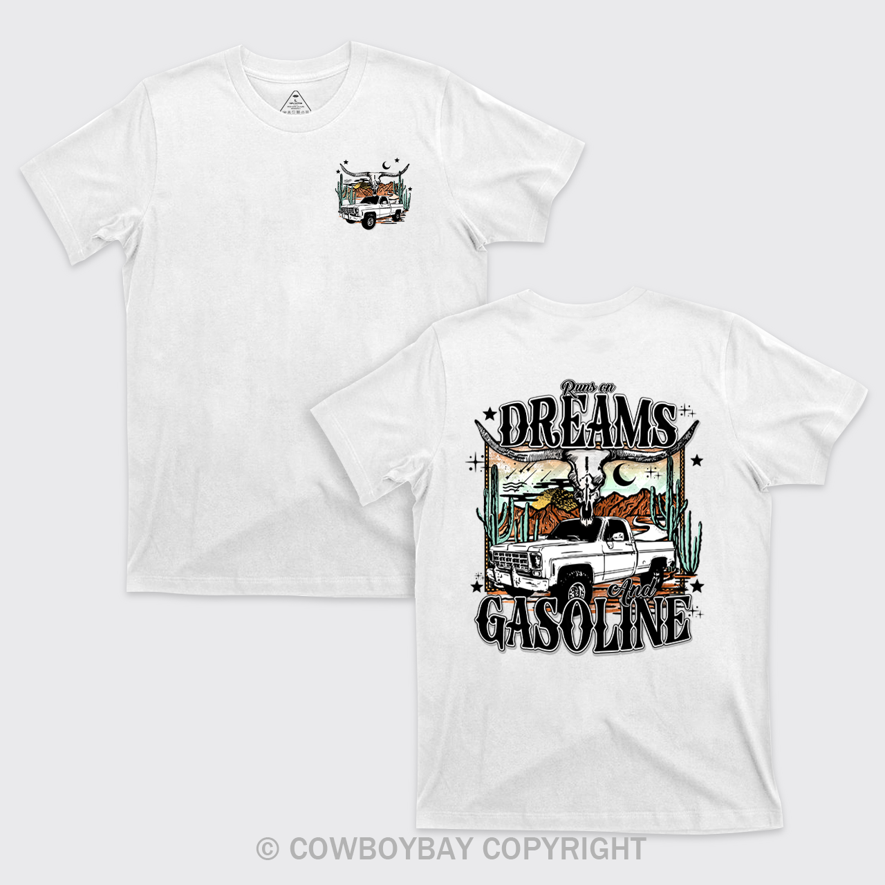 Runs on Dreams and Gasoline Country Cowboy T-Shirts