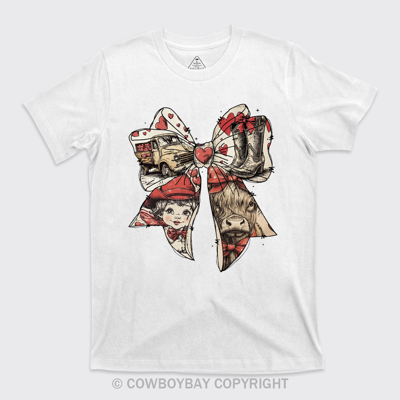 Howdy Valentine's Day Bow Coquette Cupid T-Shirts