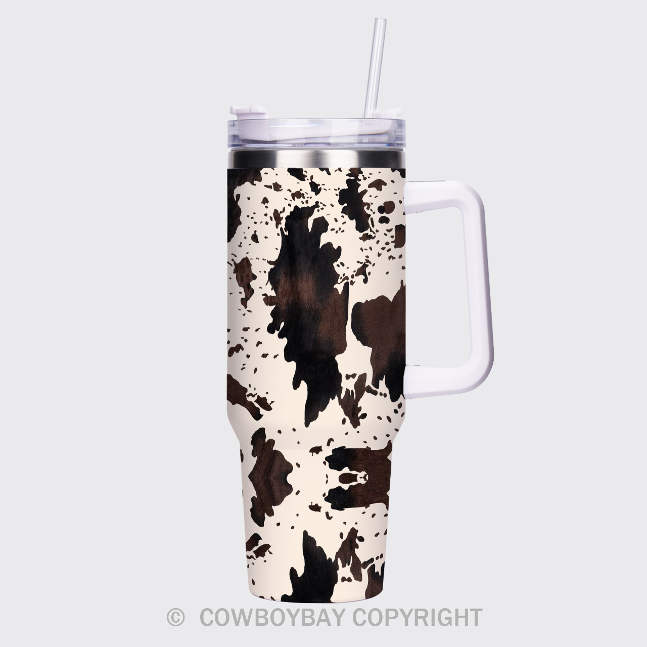 Vintage Cow Print Tumbler