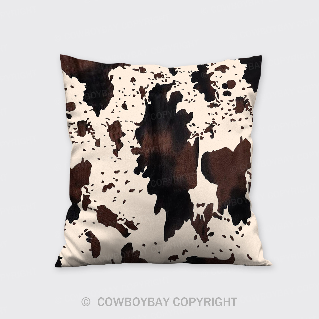 Vintage Cow Print Pillow Cover