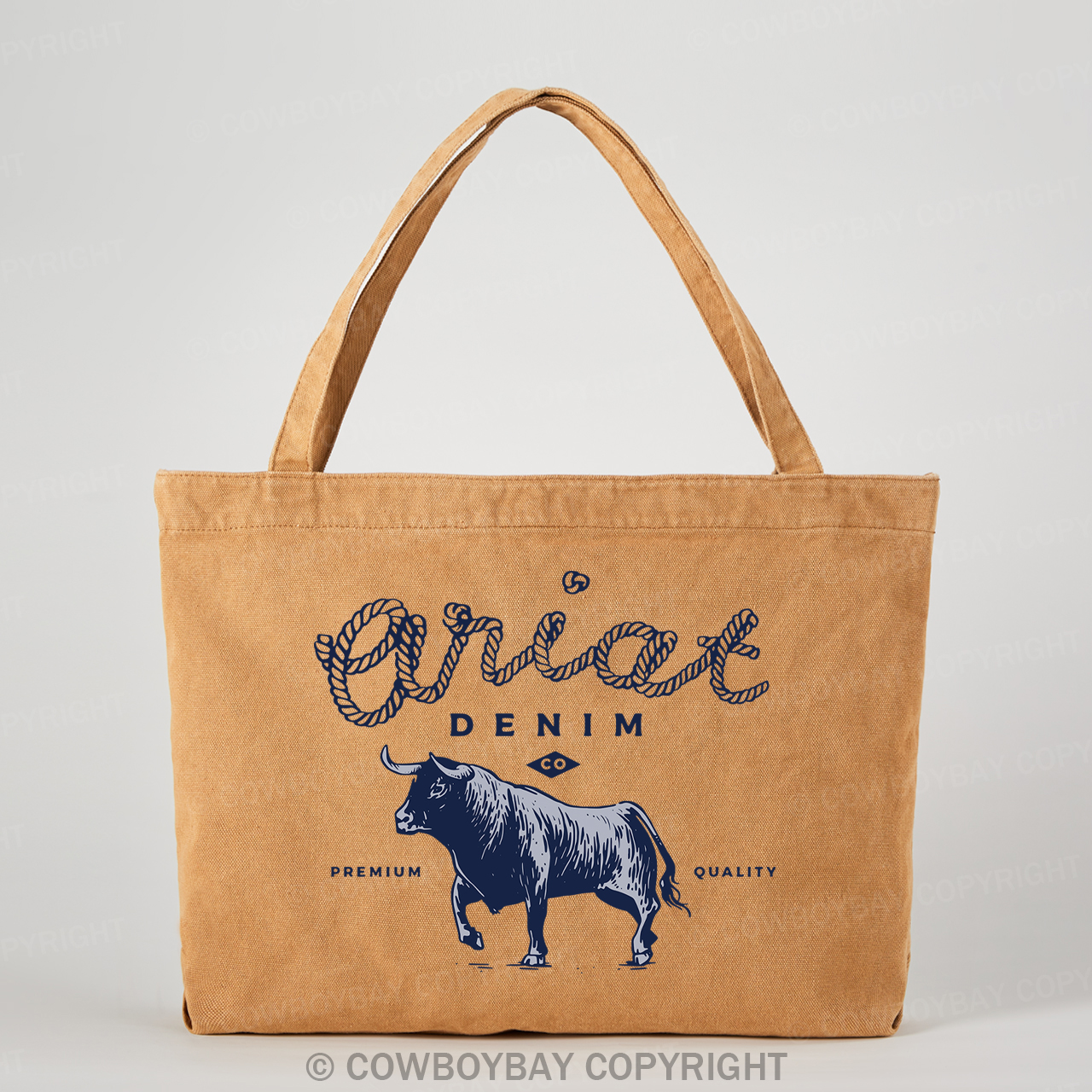 Ariat Denim Bull Cowboy Tote Bag
