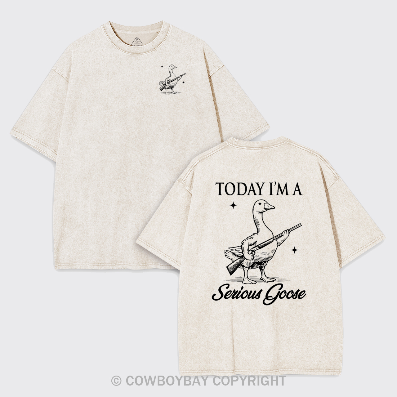 Today I'm Serious Goose Garment-dye Tees