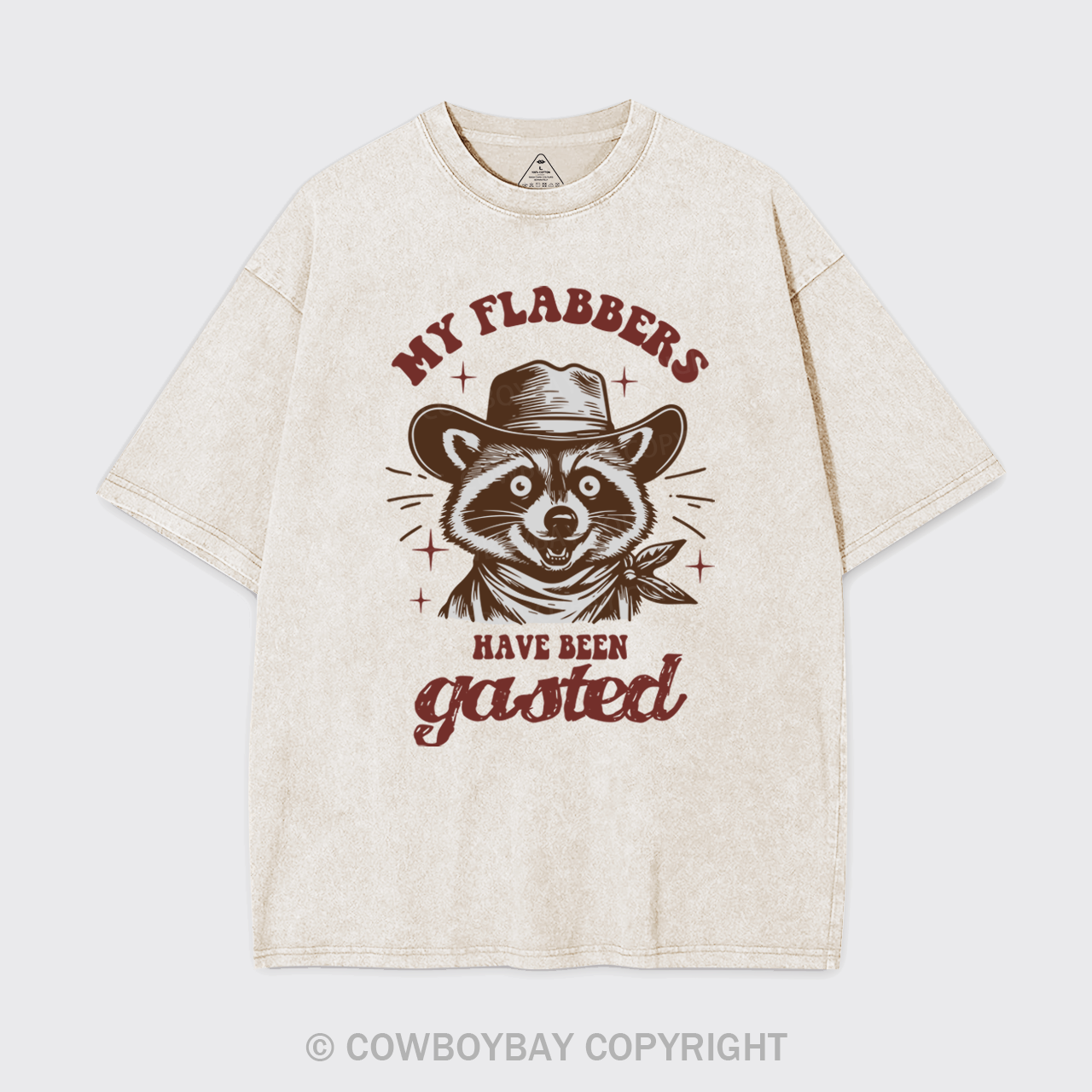 Flabbergasted Cowboy Raccoon Garment-dye Tees