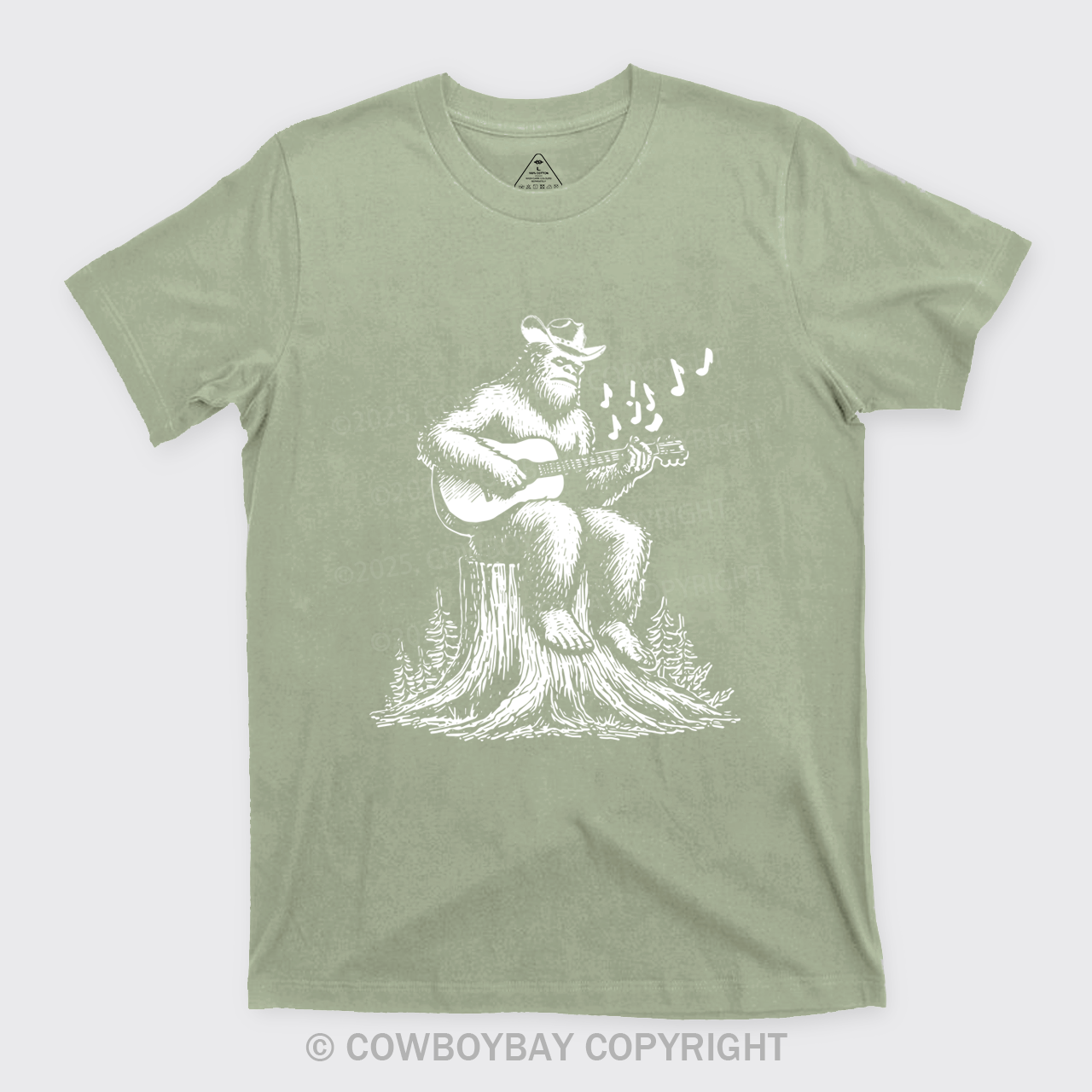 Retro Bigfoot Playing Guitar T-Shirts