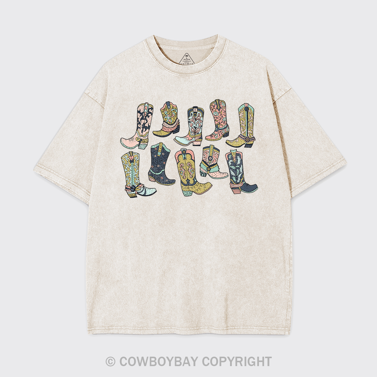 Cowboy Western Cowgirl Boots Garment-dye Tees