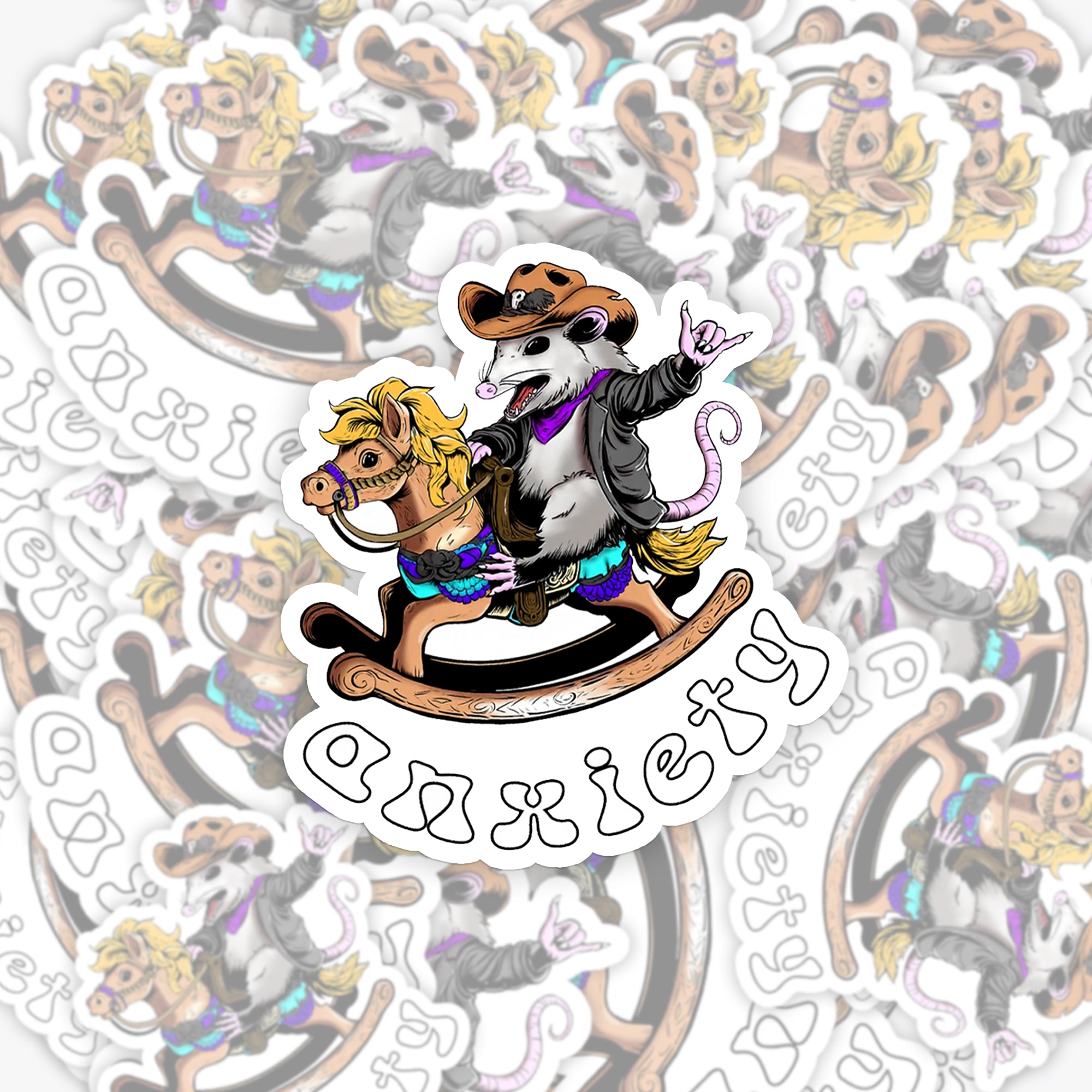 Anxiety Horse_Cowboybay Sticker