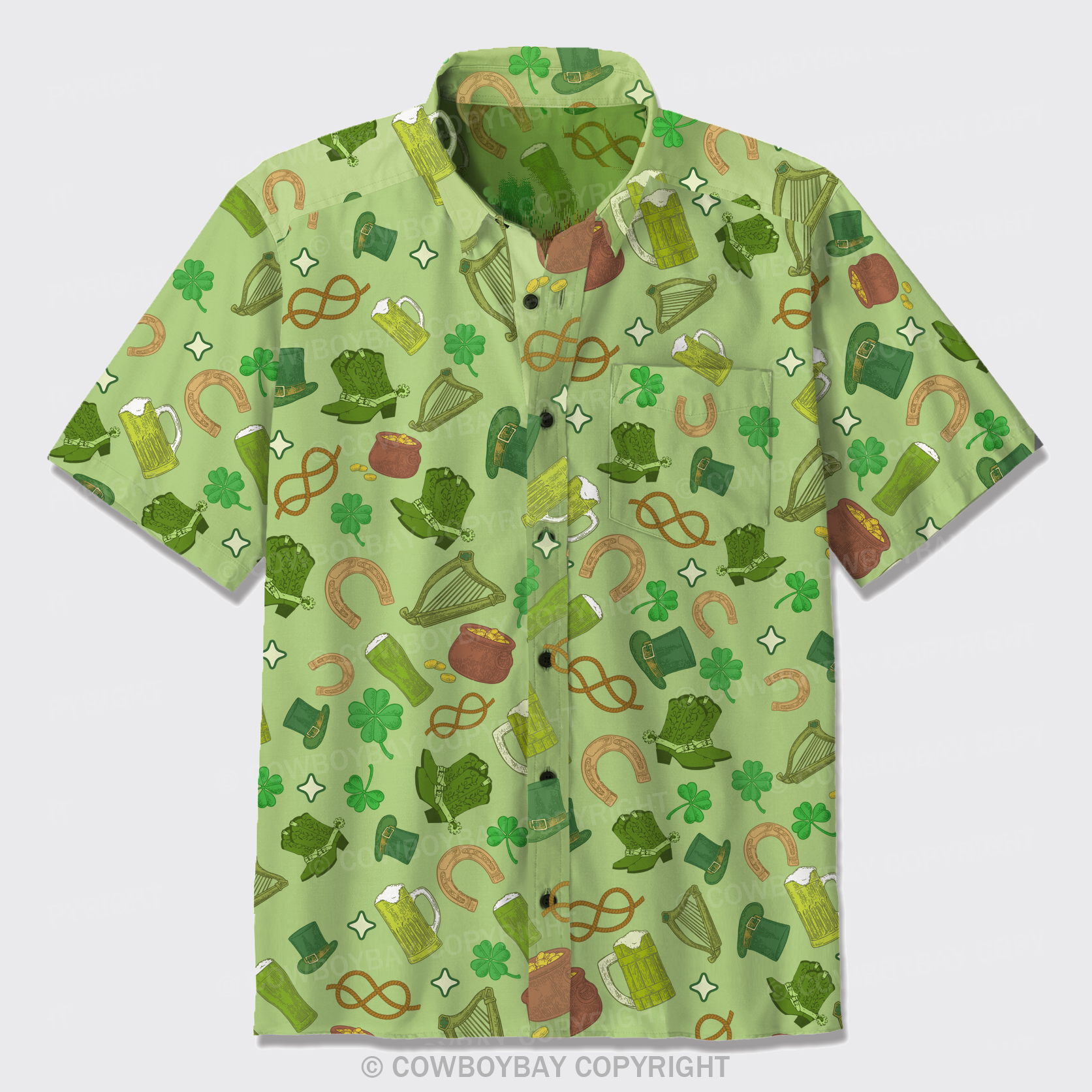 St. Patrick Day Button Up Shirts