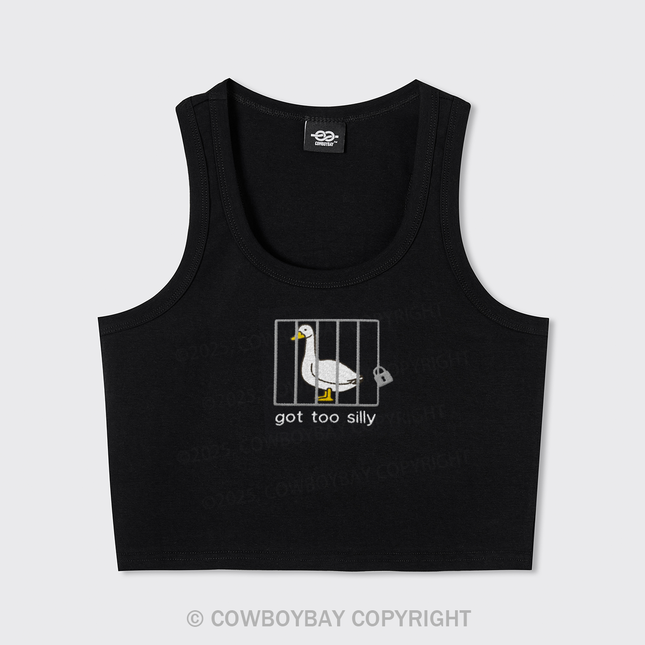 Got Too Silly Embroidered Tank Top