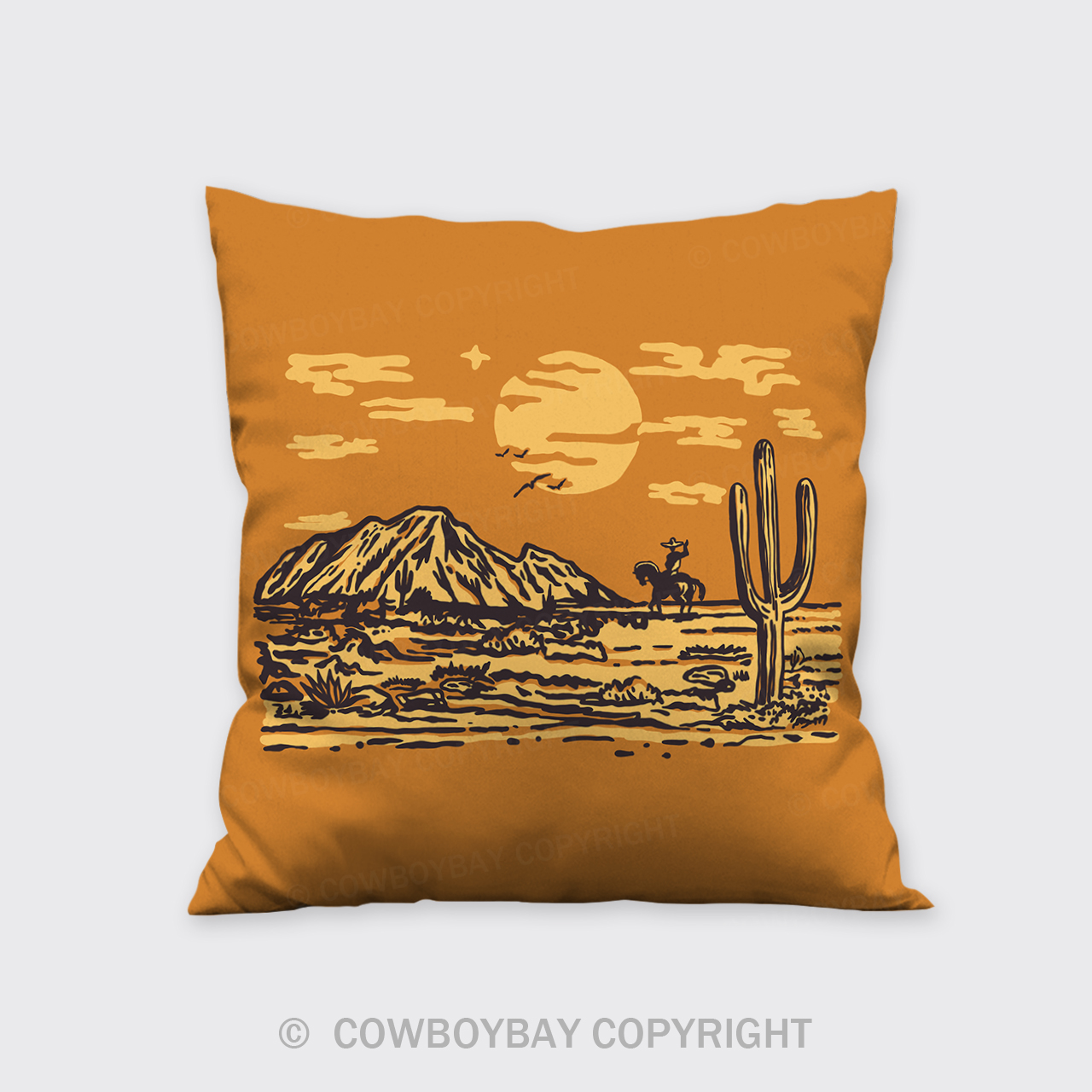 Wild West Pillow Cover_Yellow