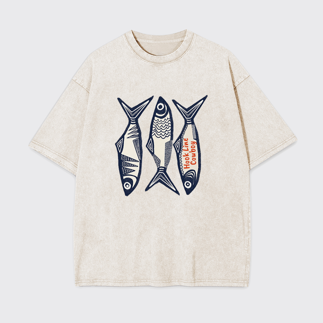 Hook Line Cowboy Garment-dye Tees