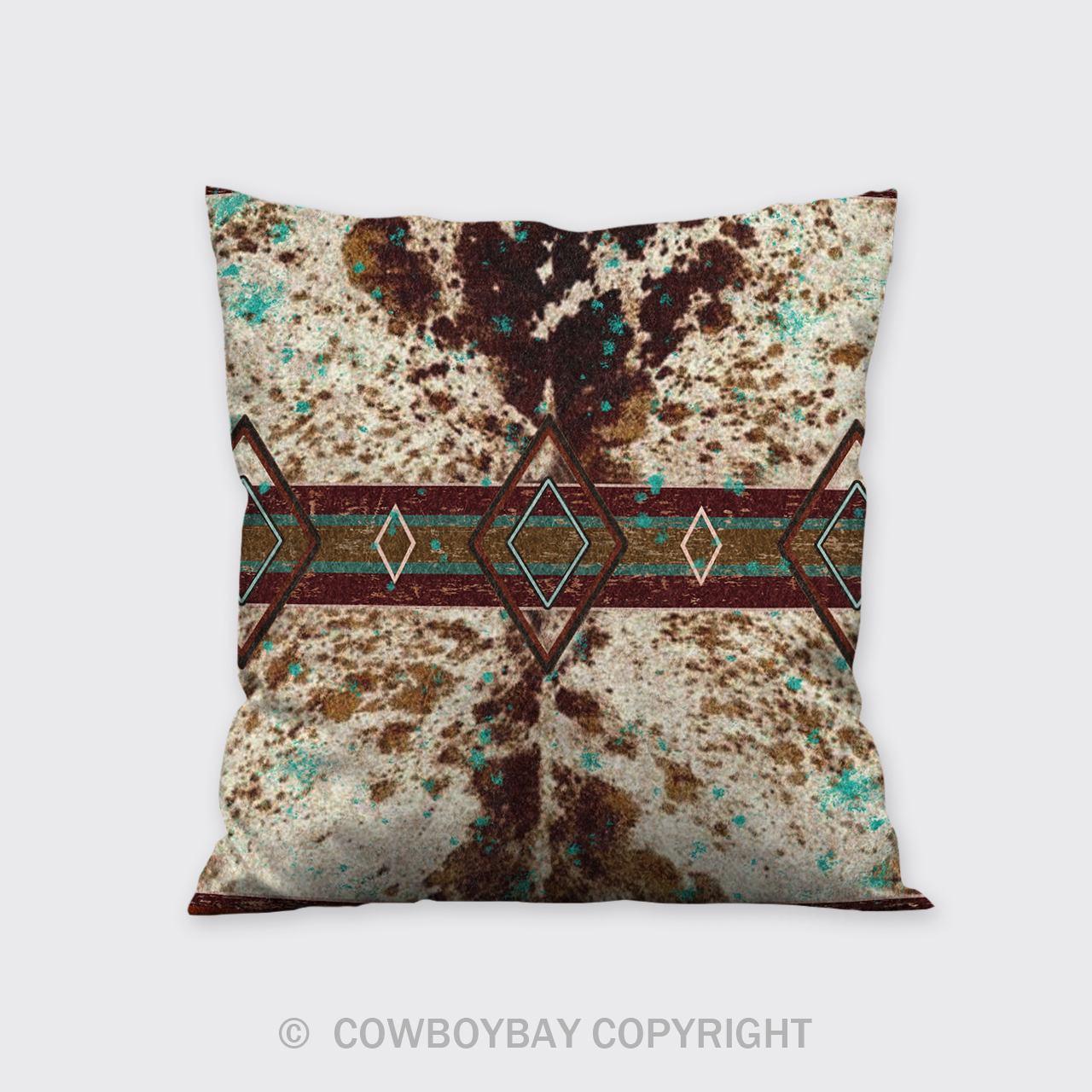 Western Cowhide Print Pillow Cover
