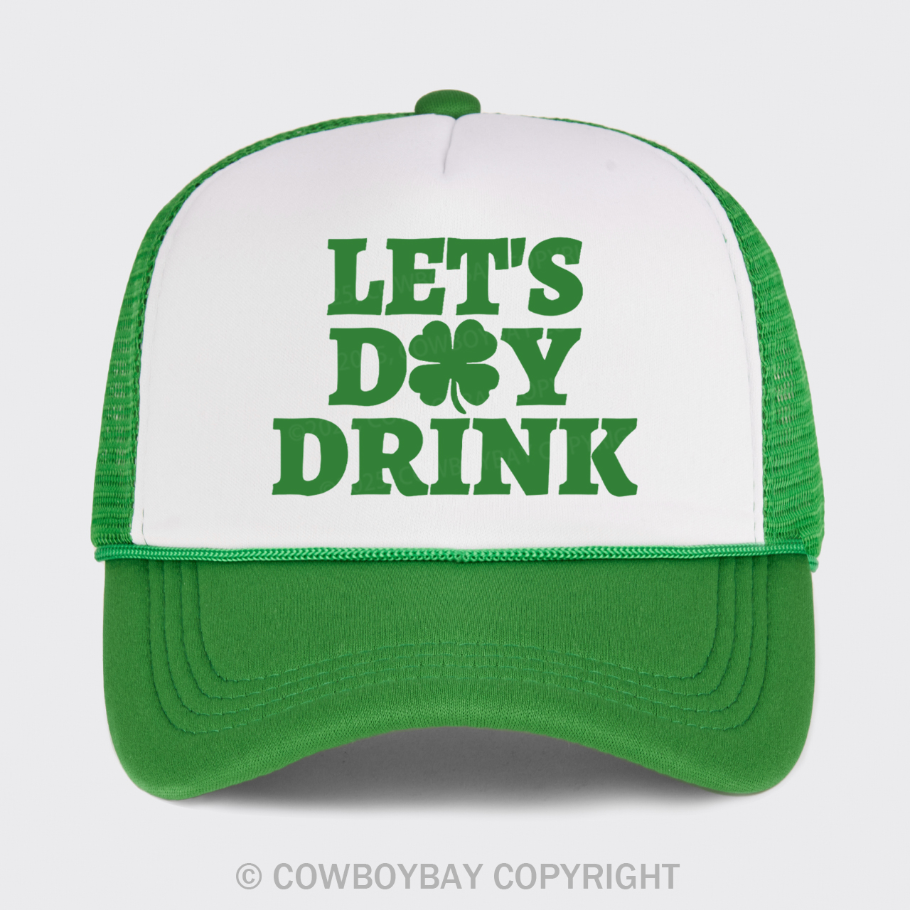 Let's Day Drink Shamrock St Patrick's Day Trucker Hat