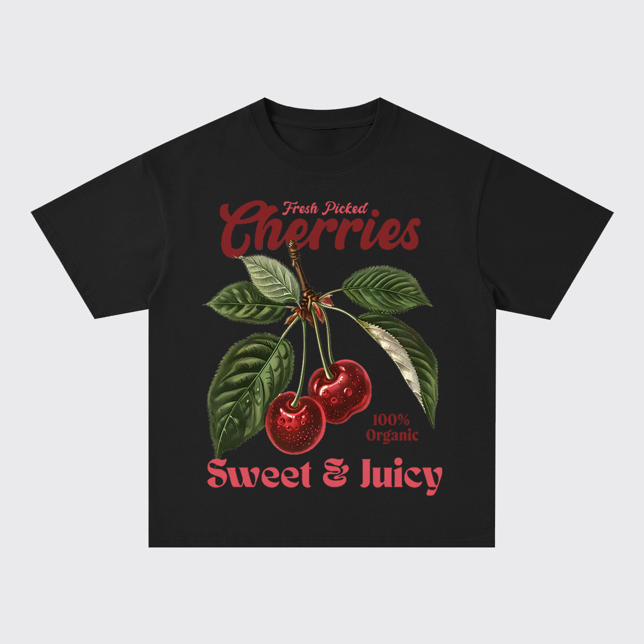 Fresh Pricked Cherries-Sweet And Juicy Oversize T-Shirts