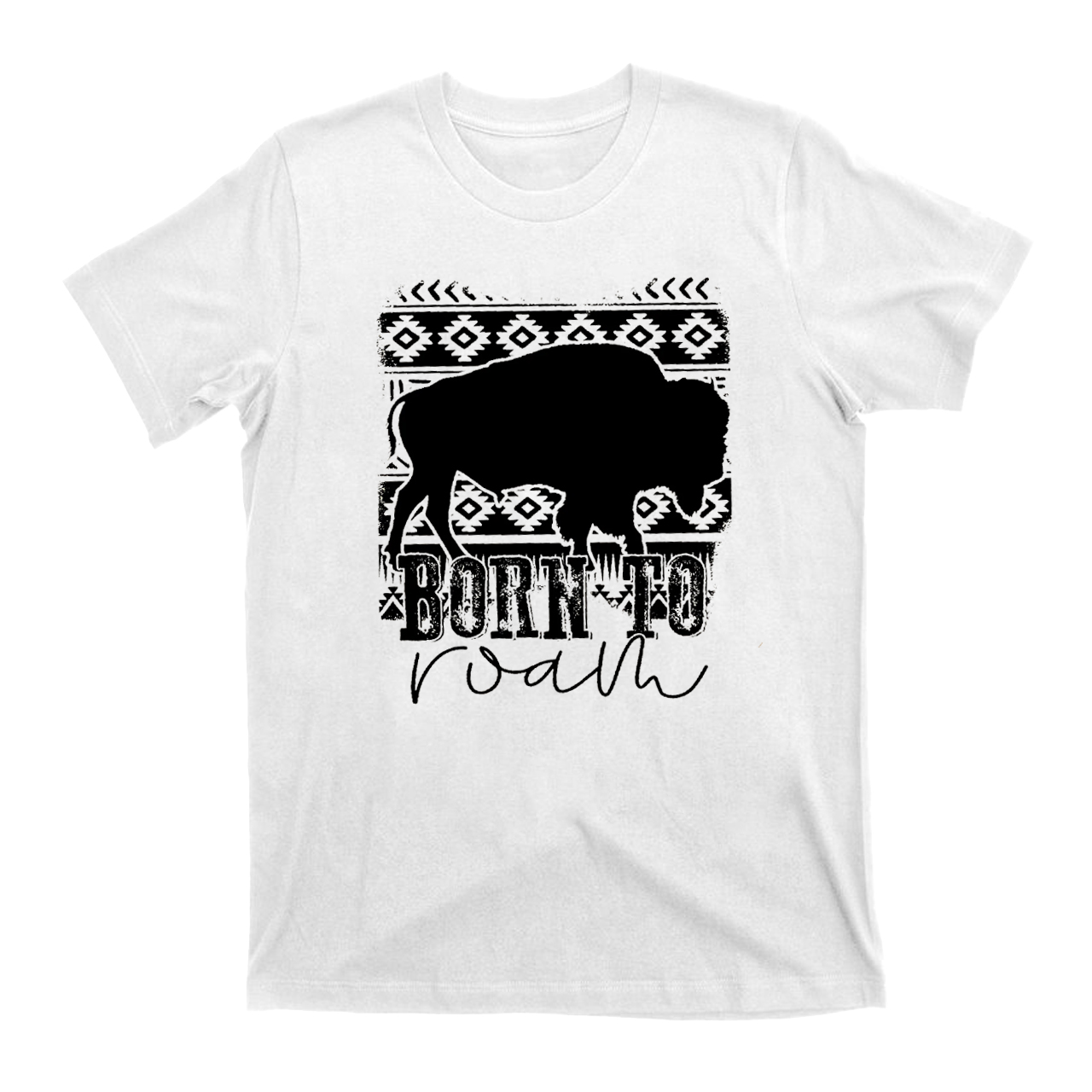 Born to Roam Aztec Buffalo  T-Shirts