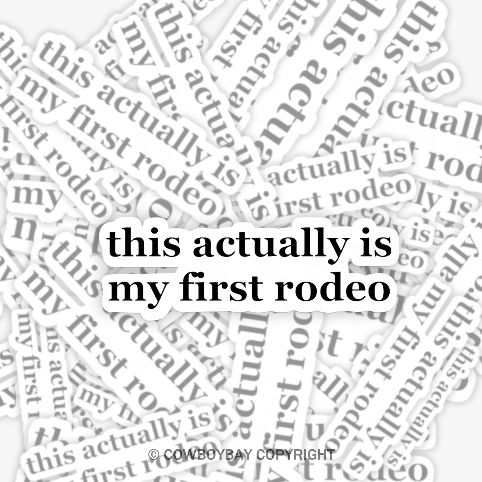This Actually Is My First Rodeo Sticker 