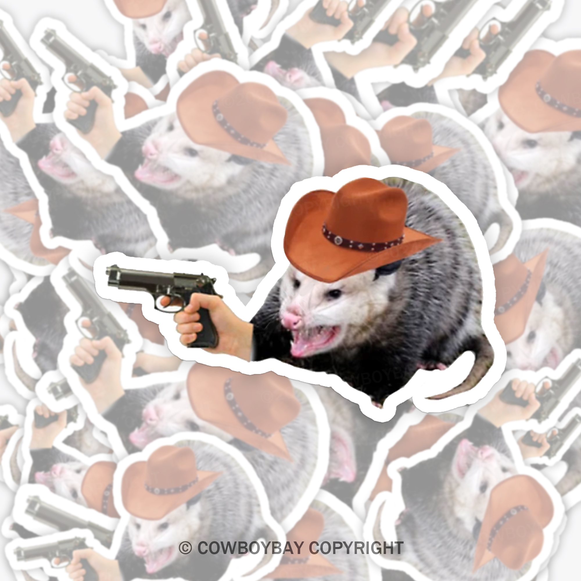 Cowboy Possum Sticker_4
