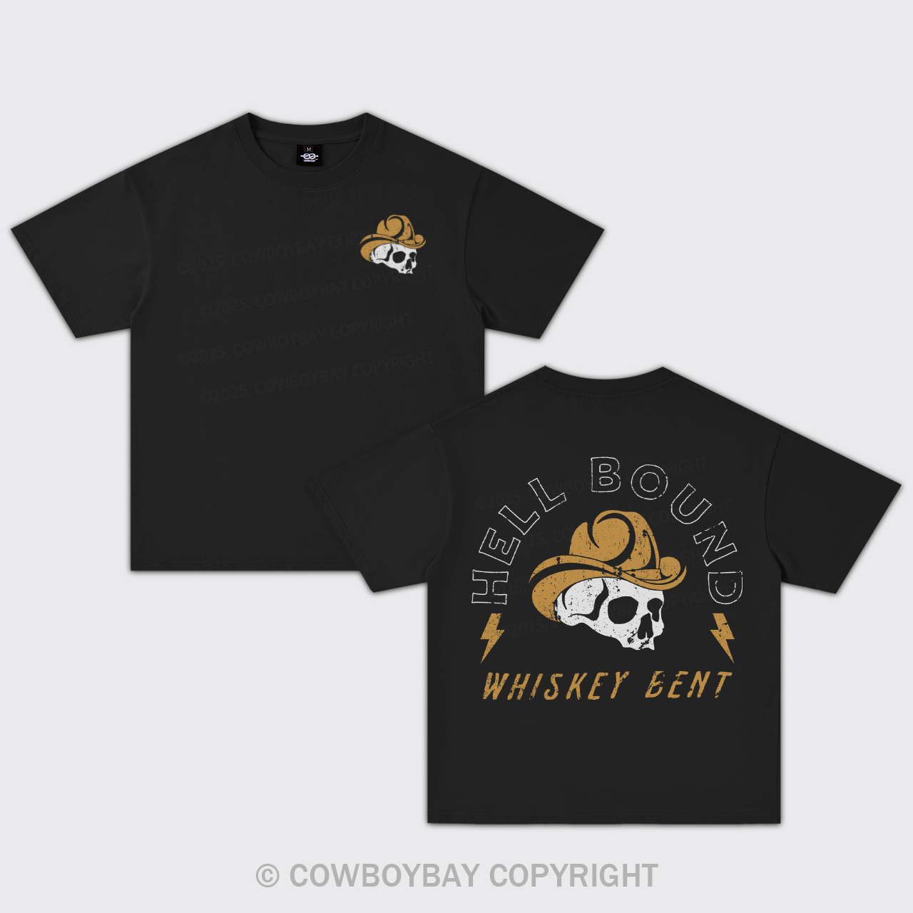 Hell Bound Whiskey Bent Oversize T-Shirts