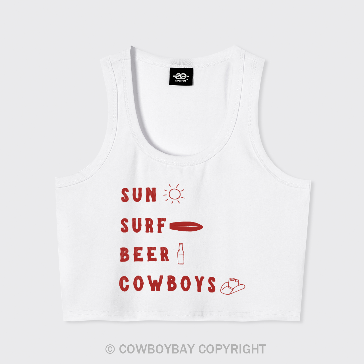 Surf Sun Beer Cowboys Tank Top