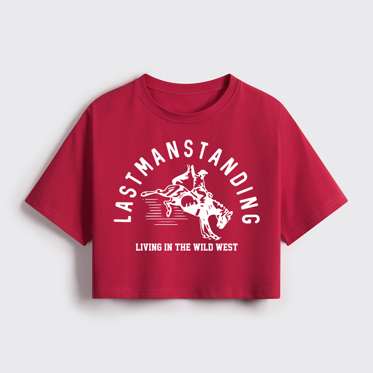 Last Man Standing Living In The Wild West Cropped Boxy Tee