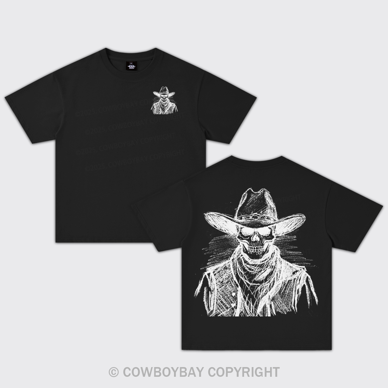 The Brutal Skeleton Cowboy Oversize T-Shirts