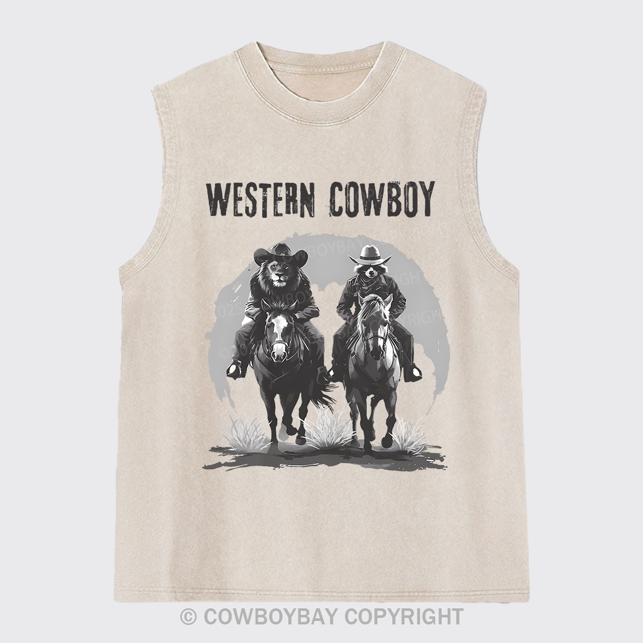 Accoon And Lion Cowboy Washed Tanks