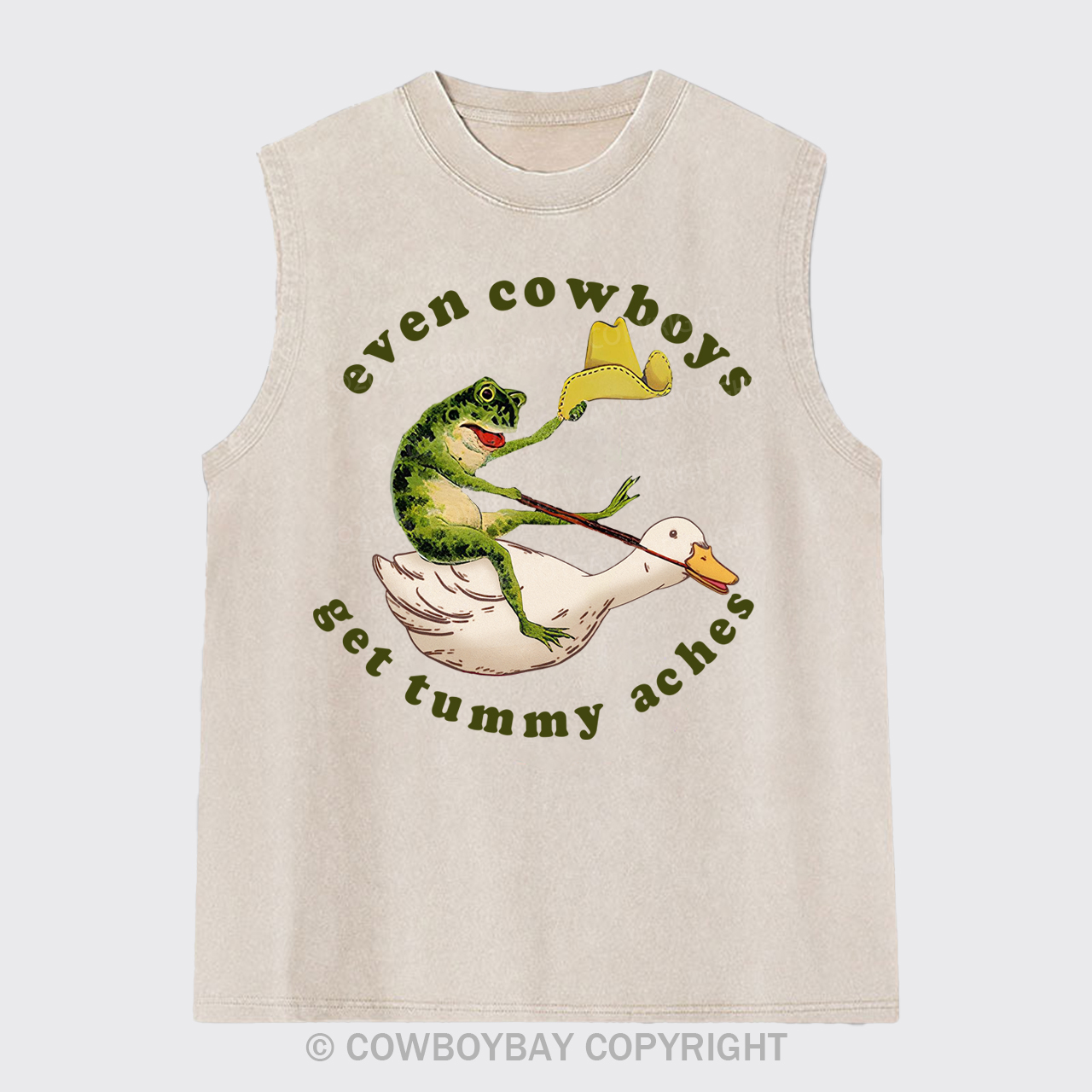Even Cowboys Get Tummy Aches Washed Tanks
