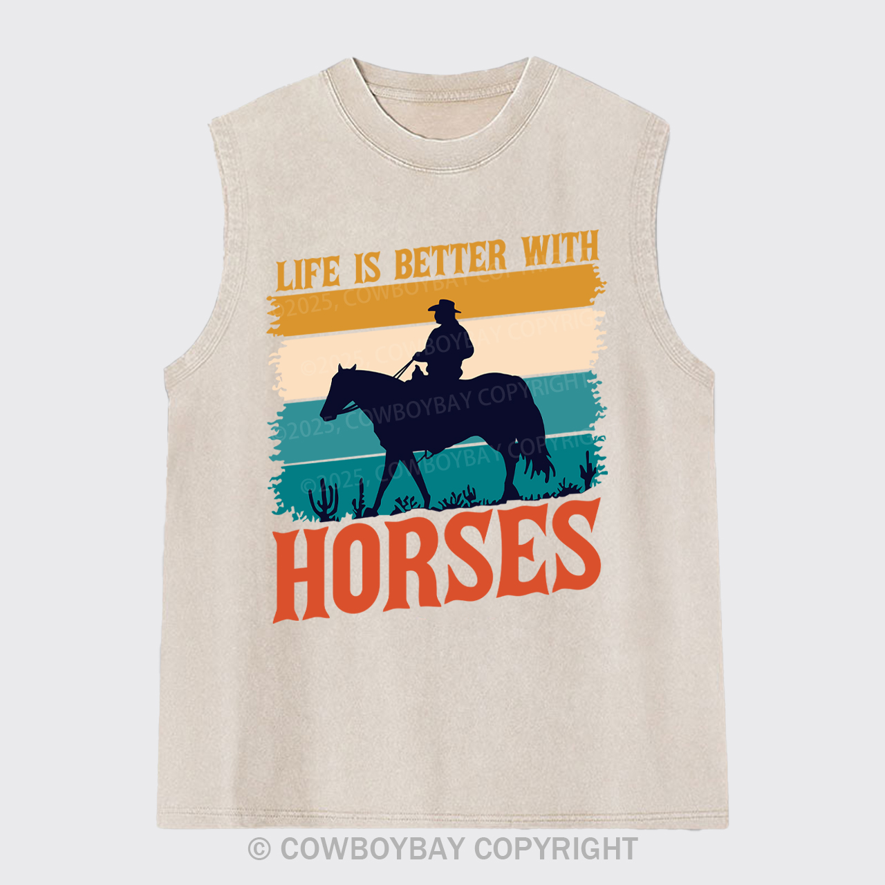 Life Is Better With Horses Washed Tanks