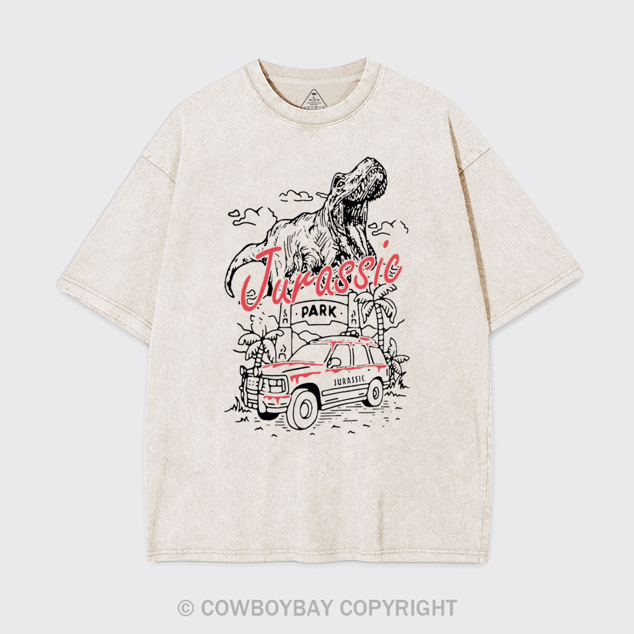 Dinosaur T-rex Garment-dye Tees