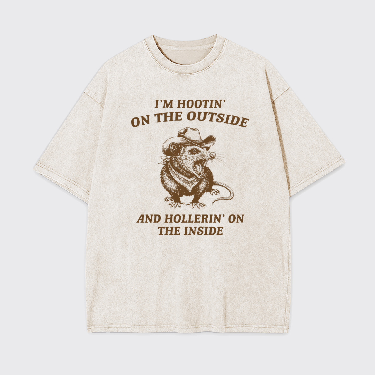 I’m Hootin On The Outside And Hollerin On The Inside Garment-dye Tees