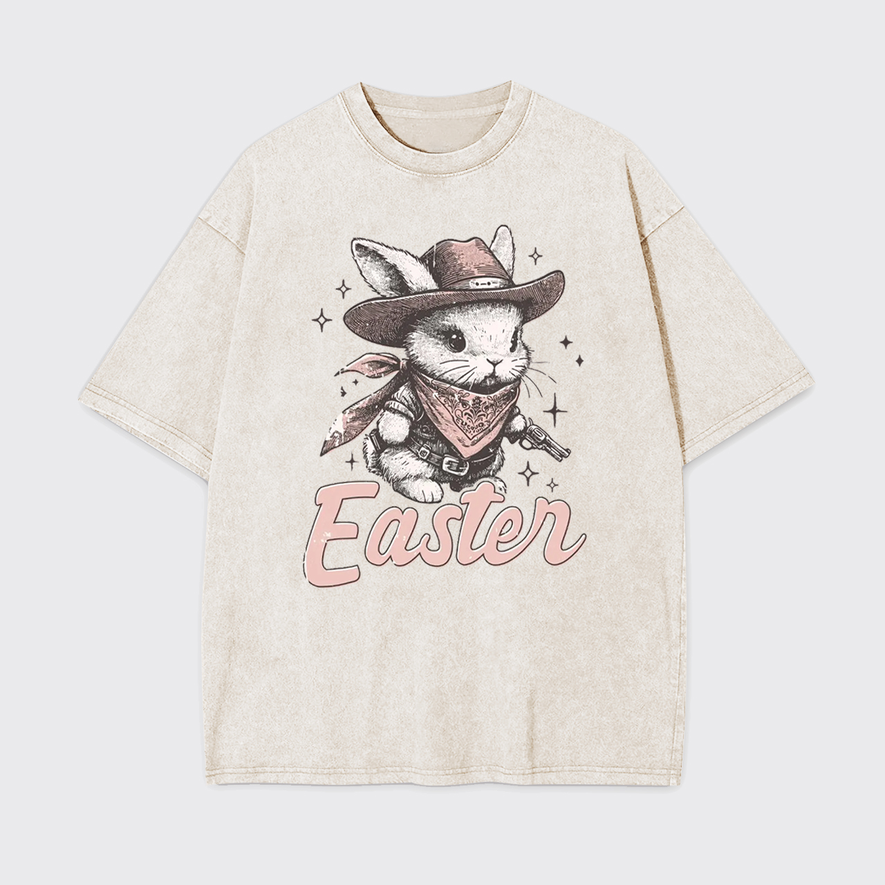 Howdy Easter Western Bunny Garment-dye Tees