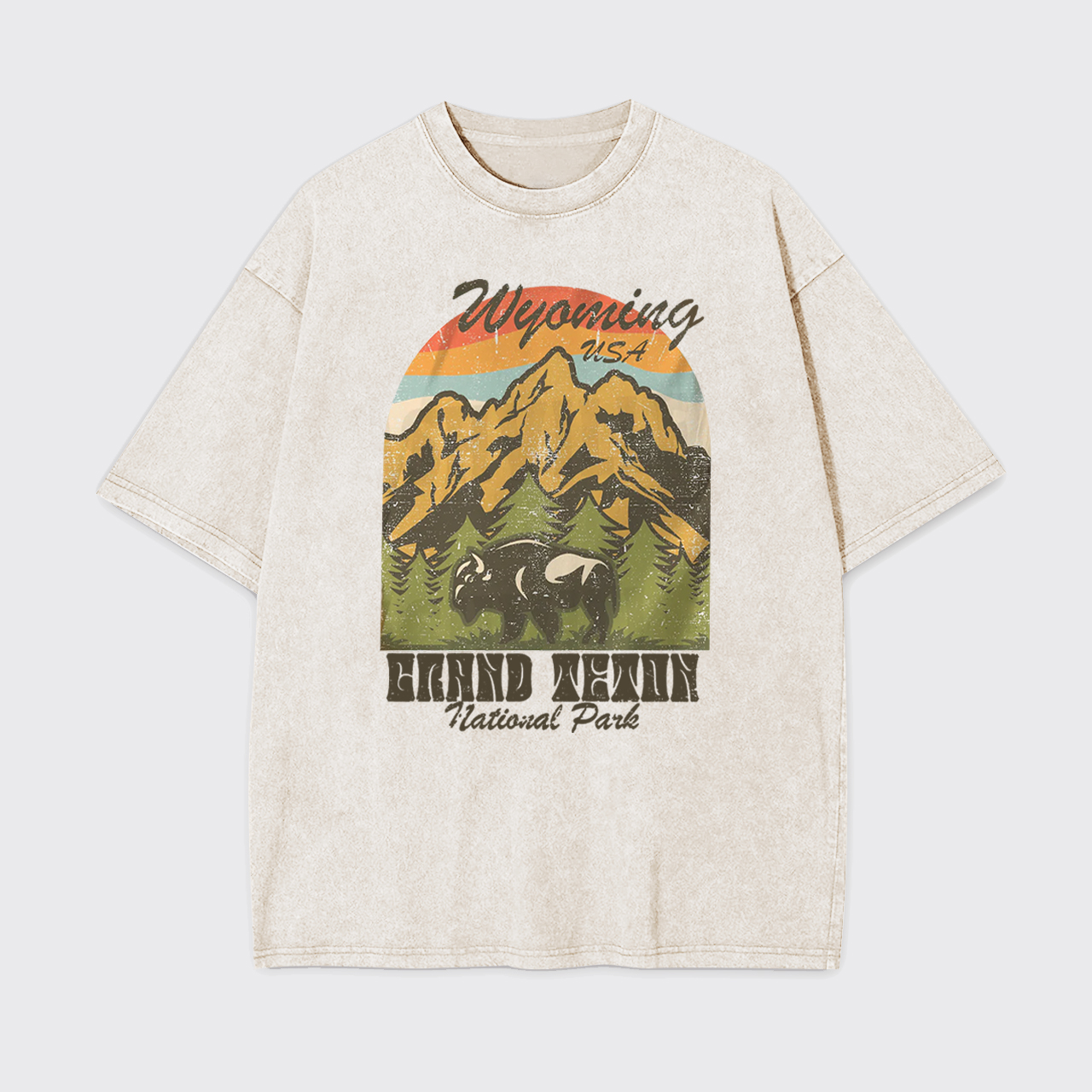 Grand Teton National Park Hiking Garment-dye Tees