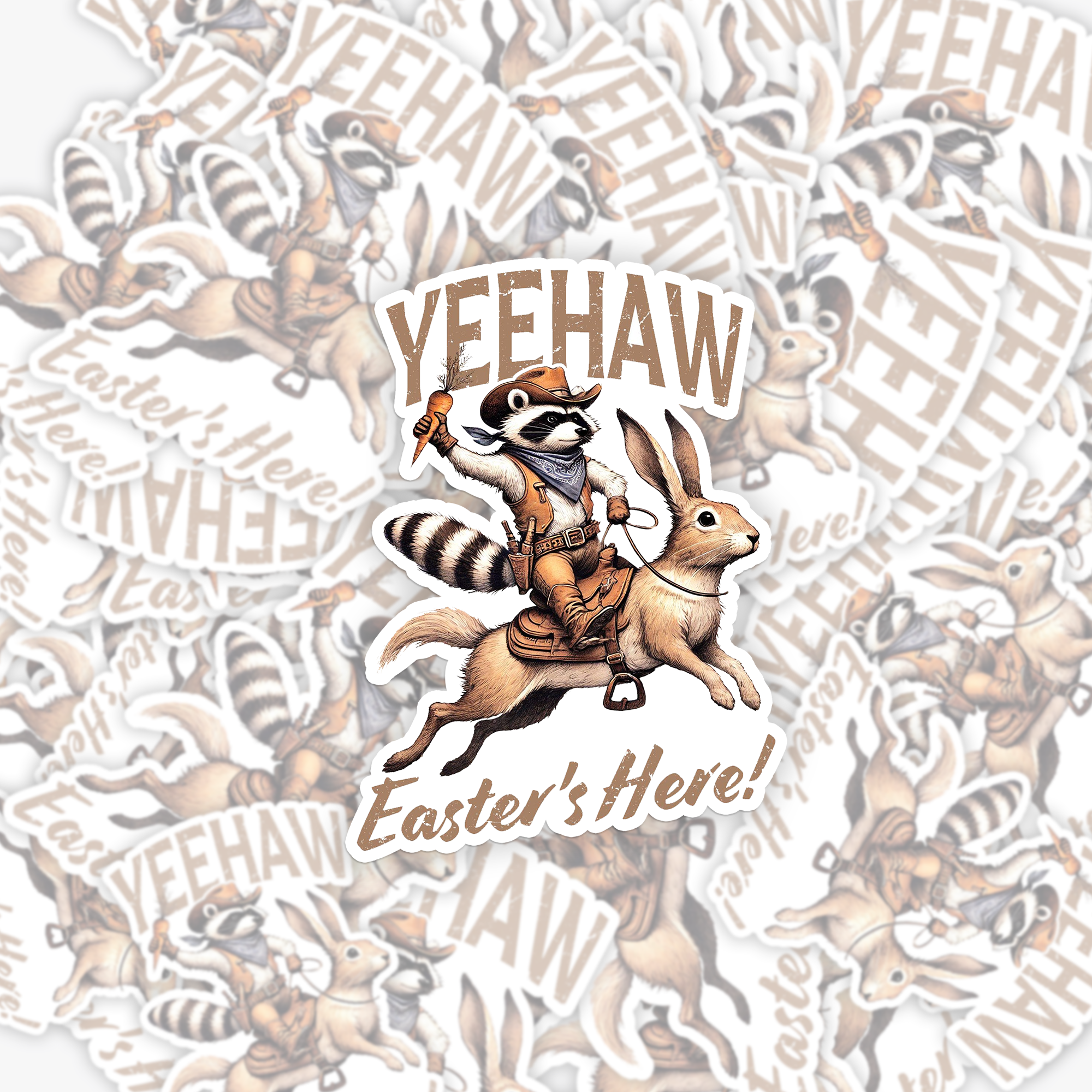 Yeehaw Easter's Here Sticker 